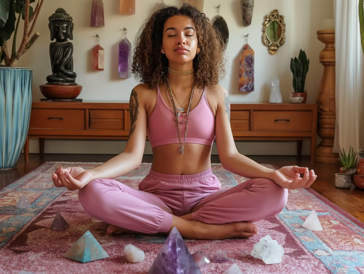 Pessoa praticando respiração consciente